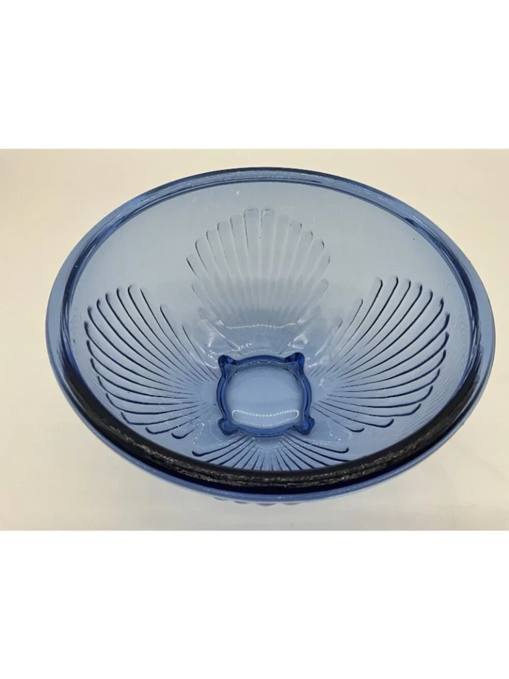 Hazel Atlas Cobalt Blue Pillar Optic Depression Glass Bowls, Set of 2 MCM